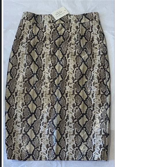 NWT! Guess by Marciano Python Snake Print Jacquard Skirt Size 4 LINED - Picture 1 of 5